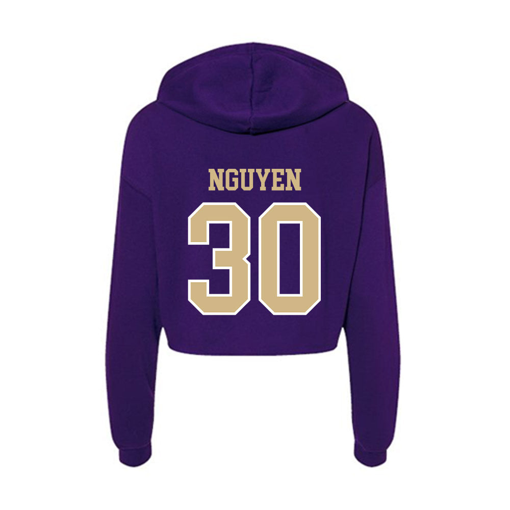 Washington - NCAA Women's Soccer : Avery Nguyen - Women's Crop Fleece Hoodie-1