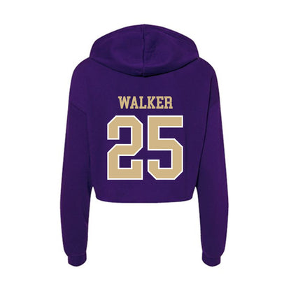 Washington - NCAA Football : Beck Walker - Women's Crop Fleece Hooded Sweatshirt-1
