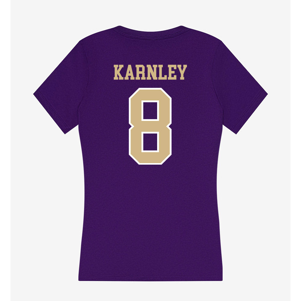 Washington - NCAA Football : Emmanuel Karnley - Women's V-Neck T-Shirt-1