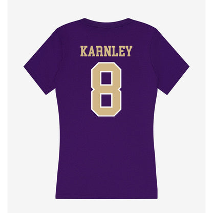 Washington - NCAA Football : Emmanuel Karnley - Women's V-Neck T-Shirt-1