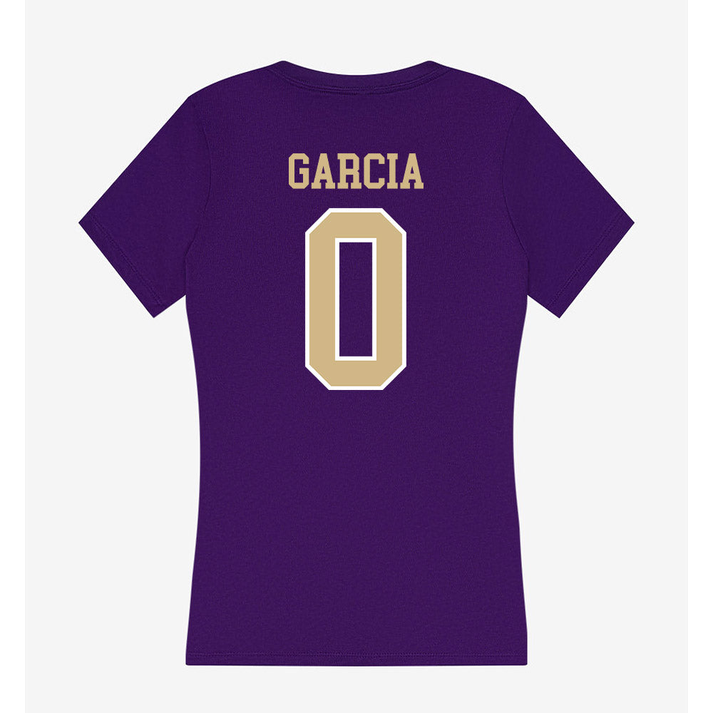 Washington - NCAA Women's Basketball : Amayah Garcia - Women's V-Neck T-Shirt-1