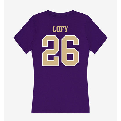 Washington - NCAA Men's Soccer : Connor Lofy - Women's V-Neck T-Shirt-1