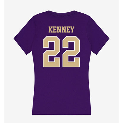 Washington - NCAA Baseball : Noah Kenney - Women's V-Neck T-Shirt-1