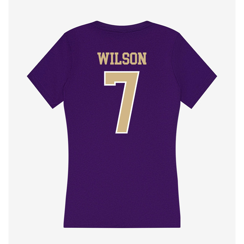 Washington - NCAA Baseball : Blake Wilson - Women's V-Neck T-Shirt-1