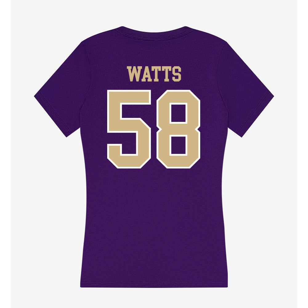 Washington - NCAA Football : Desean Watts - Women's V-Neck T-Shirt-1