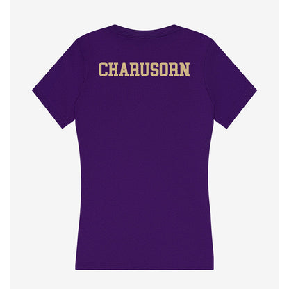 Washington - NCAA Men's Tennis : Penn Charusorn - Women's V-Neck T-Shirt-1