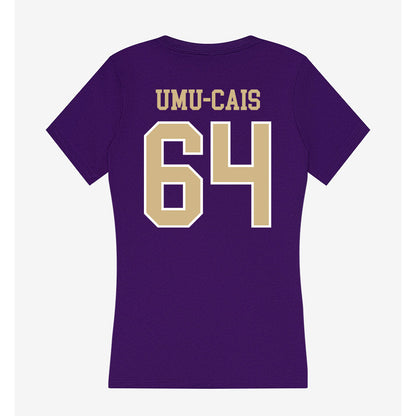 Washington - NCAA Football : Tufanua Umu-Cais - Women's V-Neck T-Shirt-1
