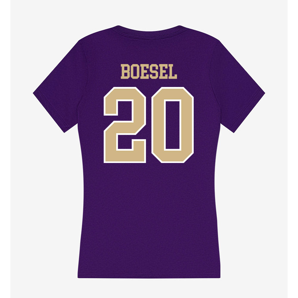 Washington - NCAA Baseball : Carson Boesel - Women's V-Neck T-Shirt-1