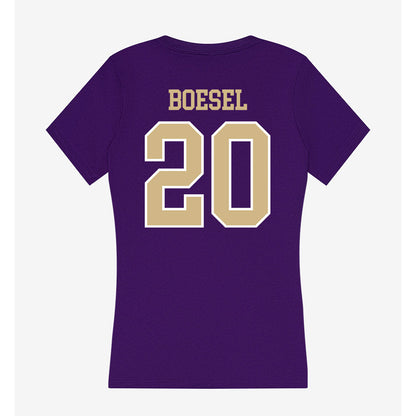 Washington - NCAA Baseball : Carson Boesel - Women's V-Neck T-Shirt-1