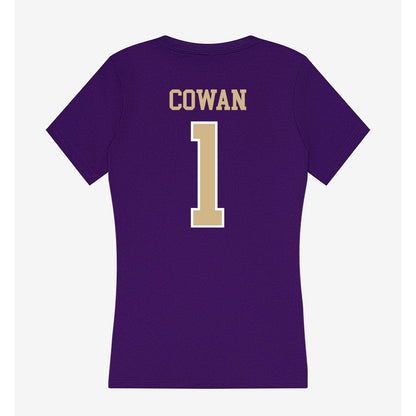 Washington - NCAA Baseball : Ty Cowan - Women's V-Neck T-Shirt-1