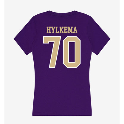 Washington - NCAA Football : Justin Hylkema - Women's V-Neck T-Shirt-1