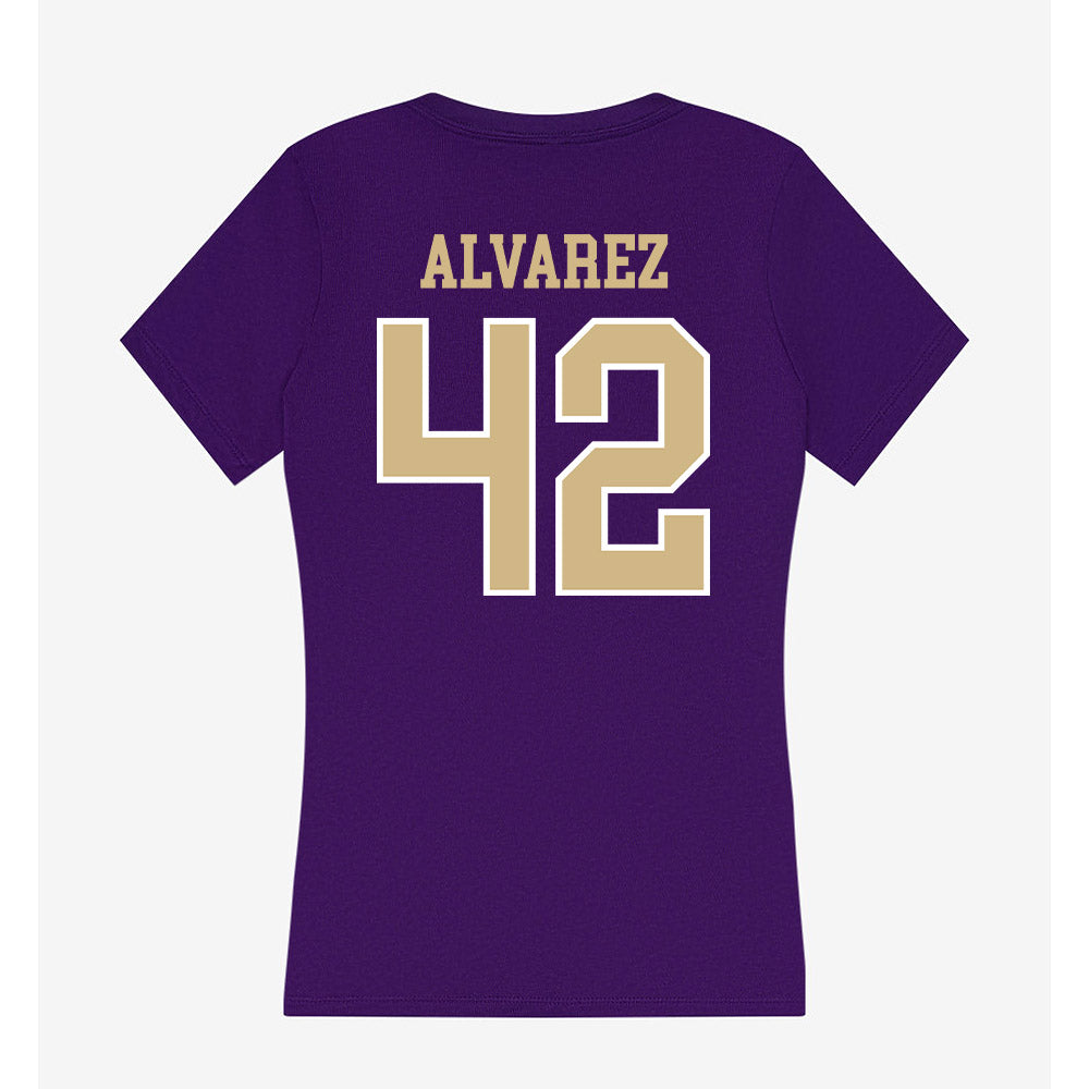 Washington - NCAA Softball : Giselle Alvarez - Women's V-Neck T-Shirt-1