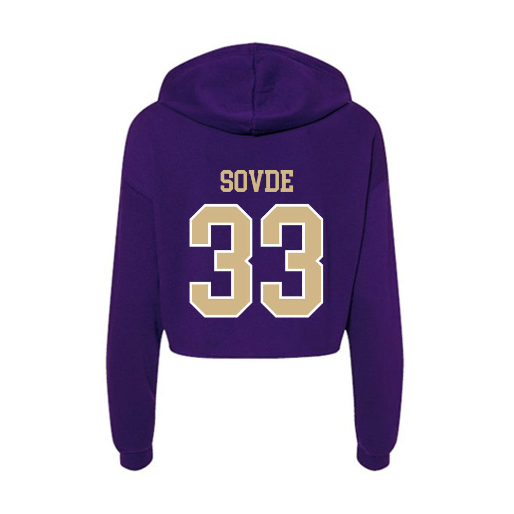 Washington - NCAA Men's Soccer : Chad Sovde - Women's Crop Fleece Hoodie-1