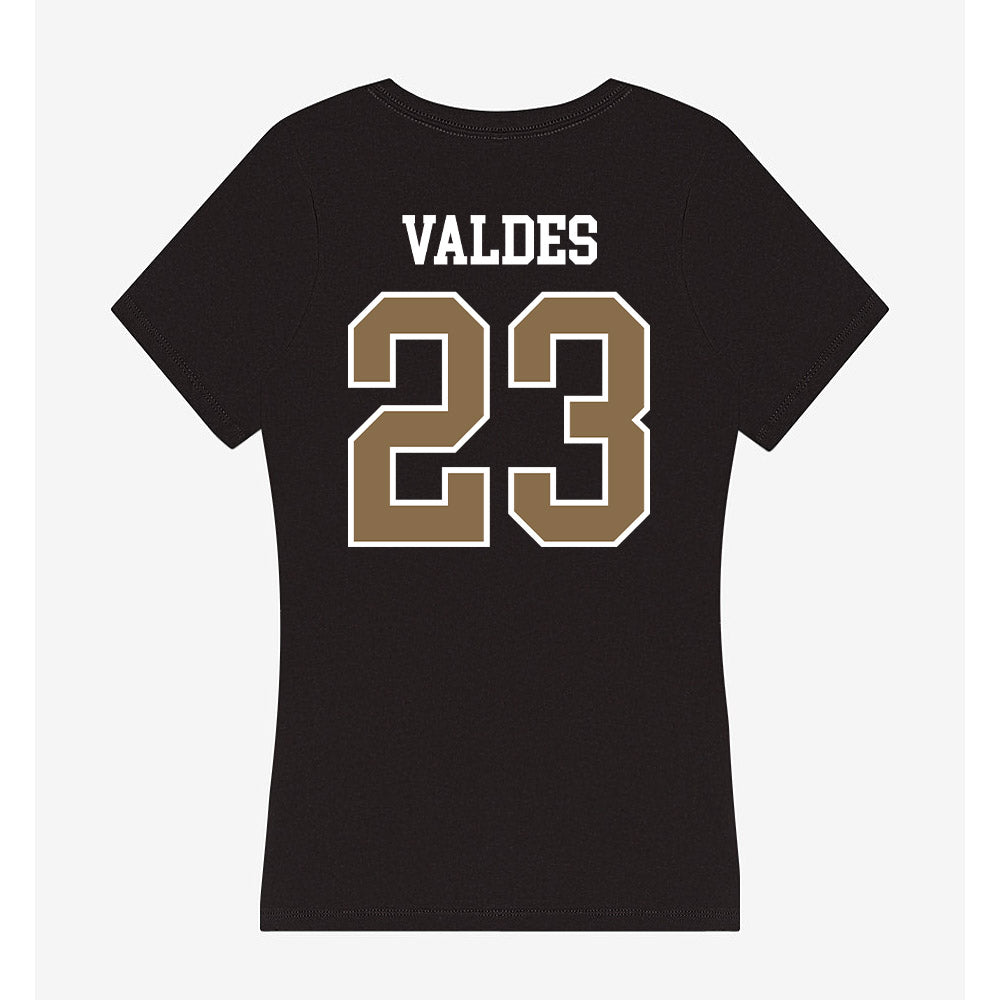 Wofford - NCAA Women's Soccer : Emma Valdes - Women's V-Neck T-Shirt-1