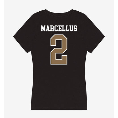 Wofford - NCAA Football : Marek Marcellus - Women's V-Neck T-Shirt-1