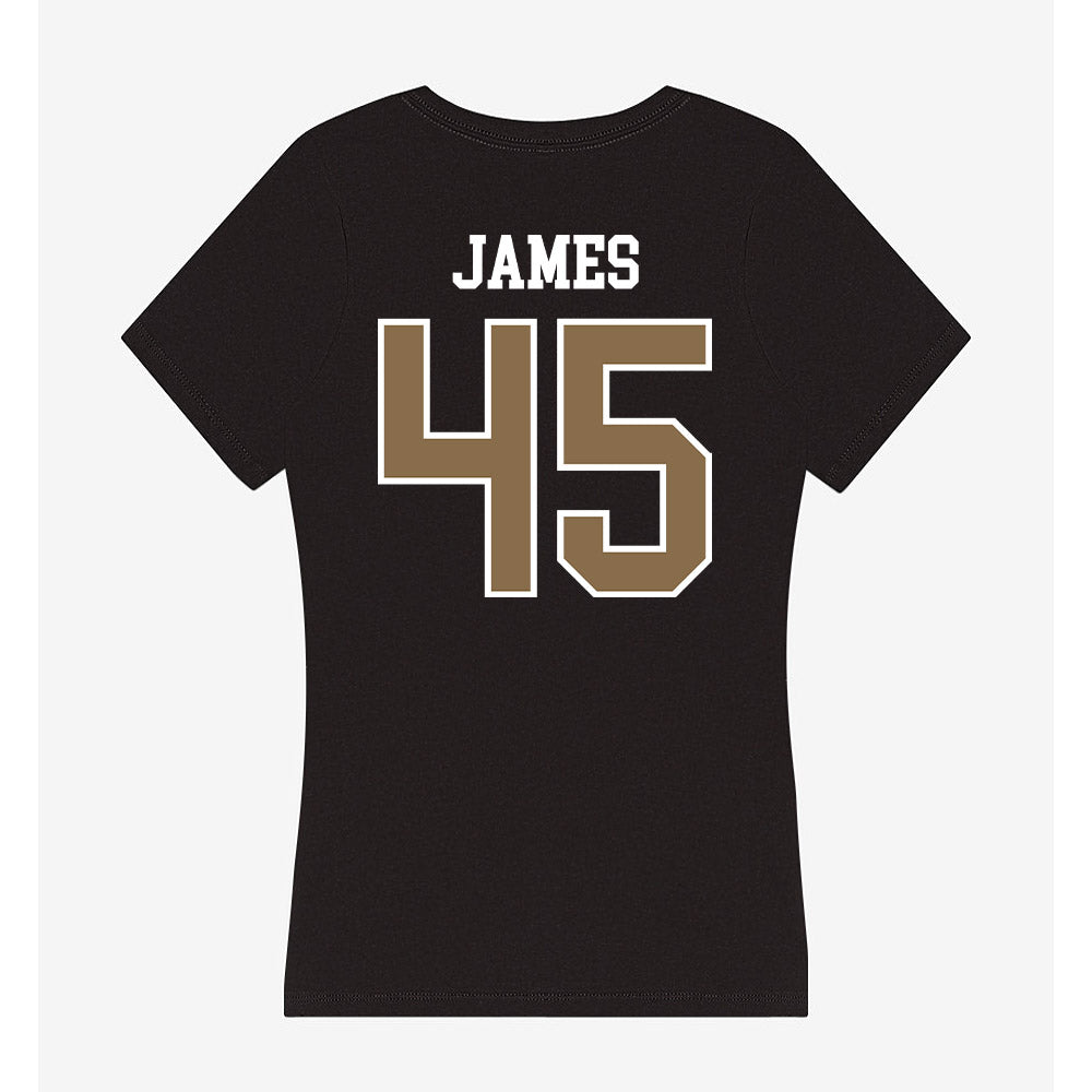 Wofford - NCAA Baseball : Trey James - Women's V-Neck T-Shirt-1