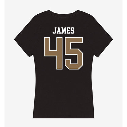 Wofford - NCAA Baseball : Trey James - Women's V-Neck T-Shirt-1