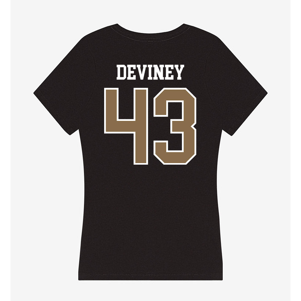 Wofford - NCAA Football : Conner Deviney - Women's V-Neck T-Shirt-1