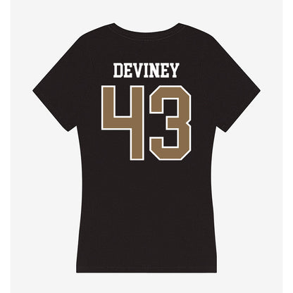 Wofford - NCAA Football : Conner Deviney - Women's V-Neck T-Shirt-1