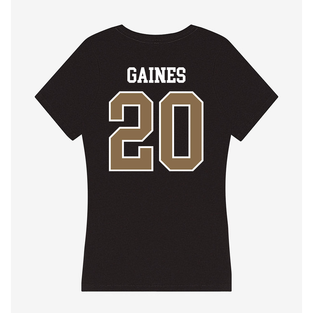 Wofford - NCAA Football : Waleed Gaines - Women's V-Neck T-Shirt-1