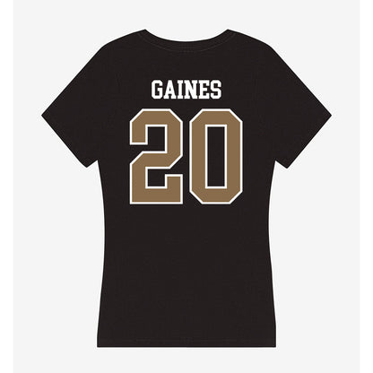 Wofford - NCAA Football : Waleed Gaines - Women's V-Neck T-Shirt-1