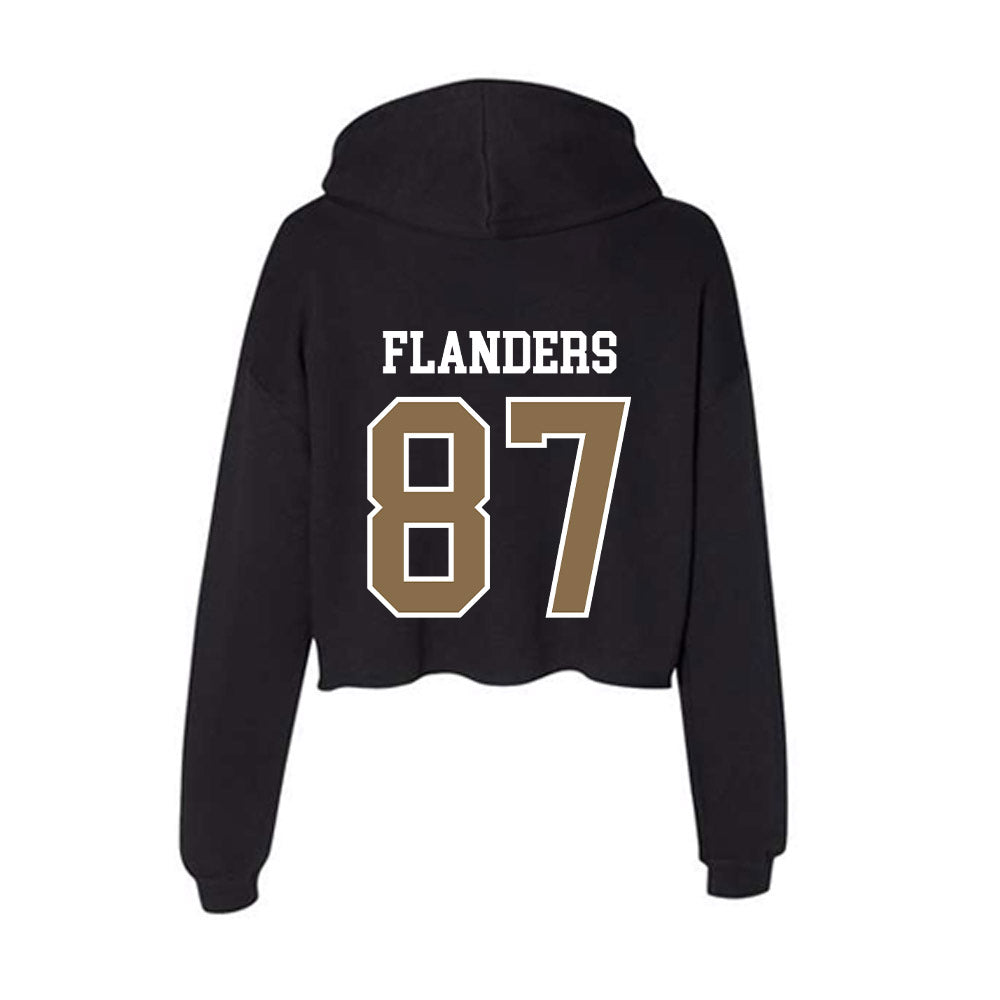 Wofford - NCAA Football : Matthew Flanders - Women's Crop Fleece Hoodie-1