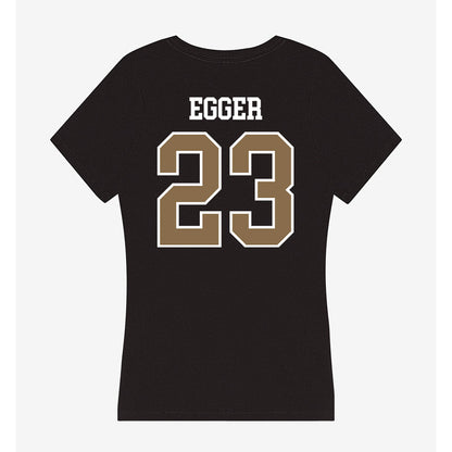Wofford - NCAA Baseball : Sheldon Egger - Women's V-Neck T-Shirt-1