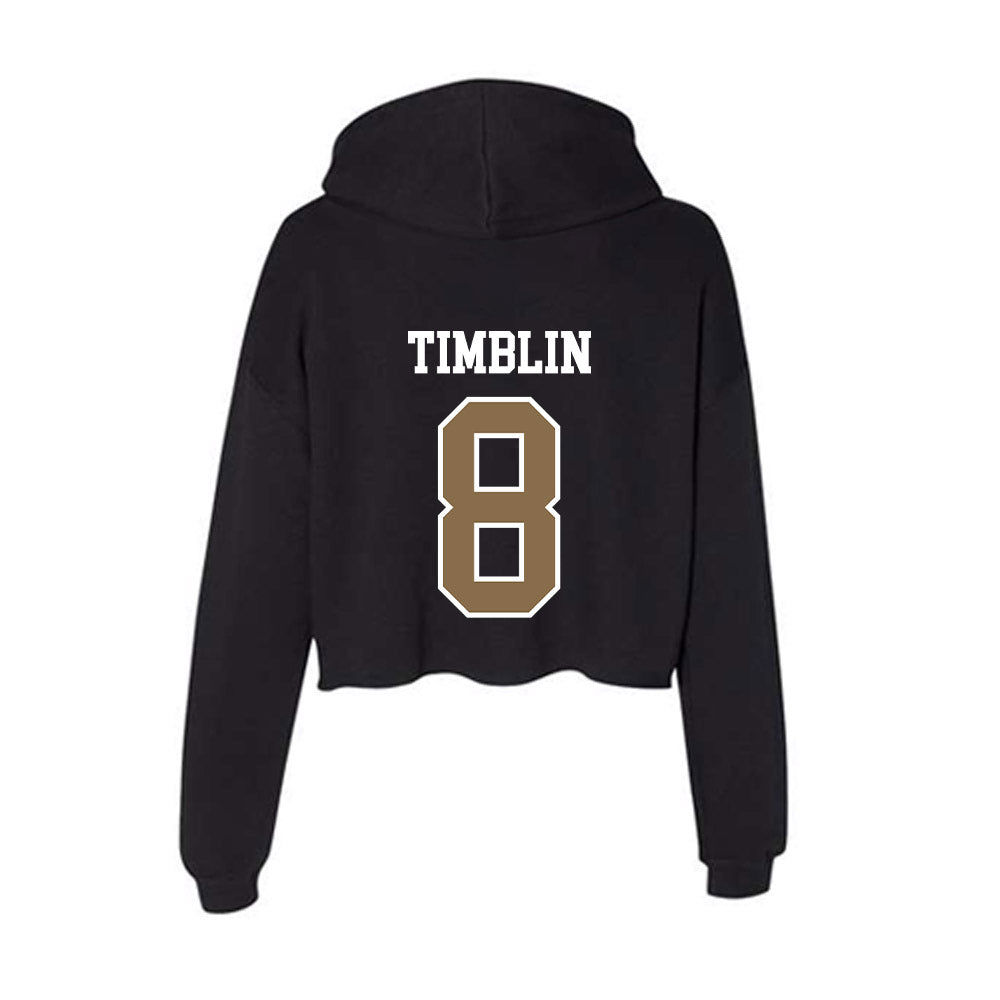 Wofford - NCAA Baseball : Ben Timblin - Women's Crop Fleece Hoodie-1