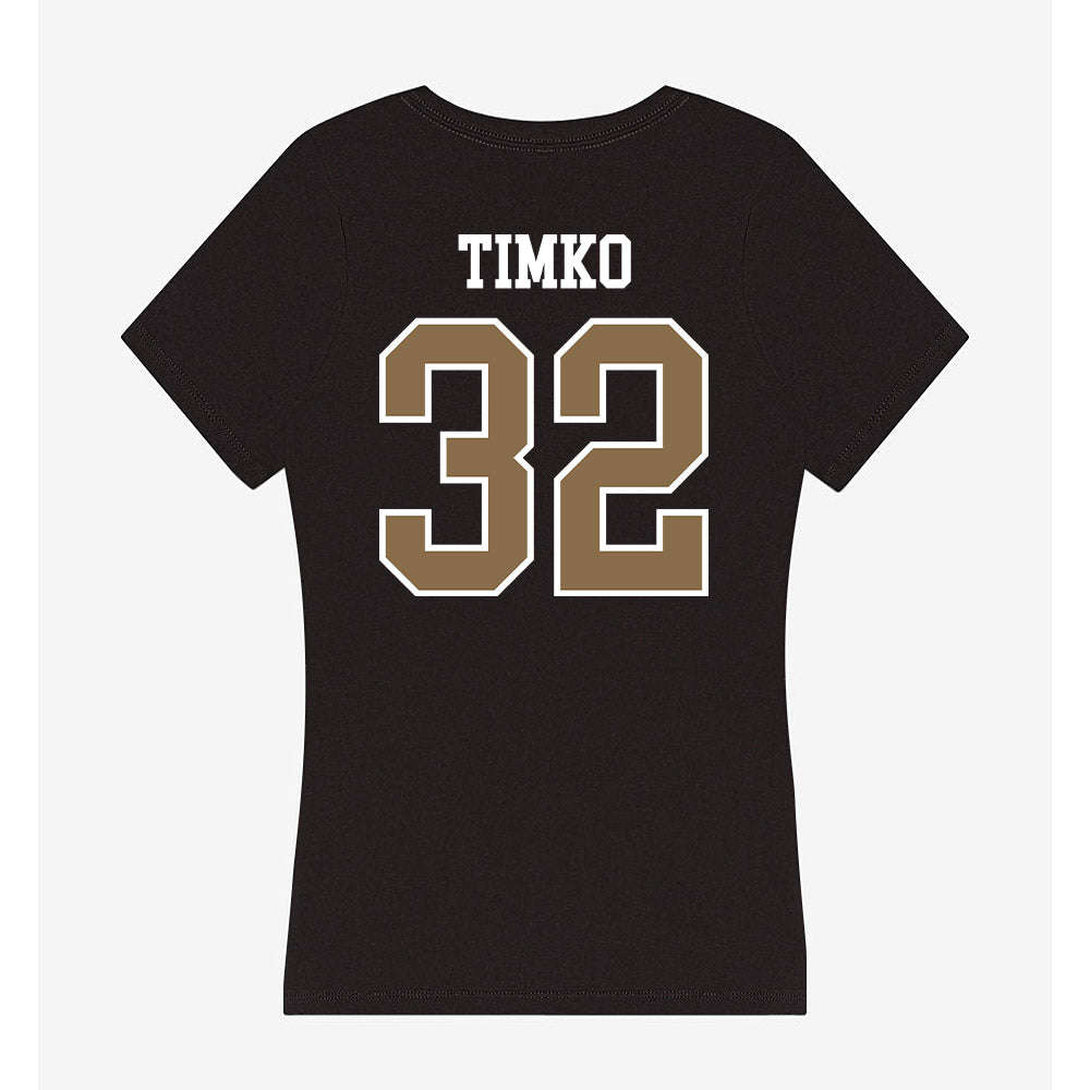 Wofford - NCAA Football : Troy Timko - Women's V-Neck T-Shirt-1