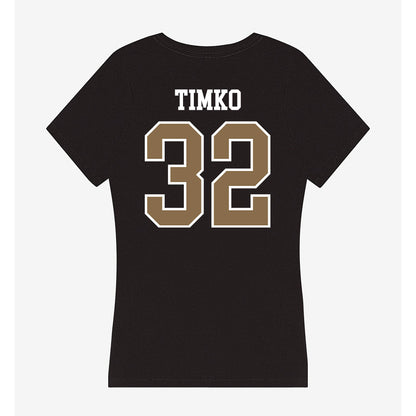 Wofford - NCAA Football : Troy Timko - Women's V-Neck T-Shirt-1