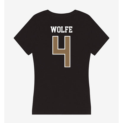 Wofford - NCAA Women's Basketball : Sienna Wolfe - Women's V-Neck T-Shirt-1