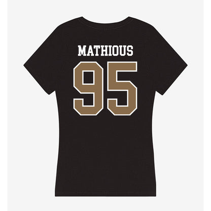 Wofford - NCAA Football : Nicholas Mathious - Women's V-Neck T-Shirt-1