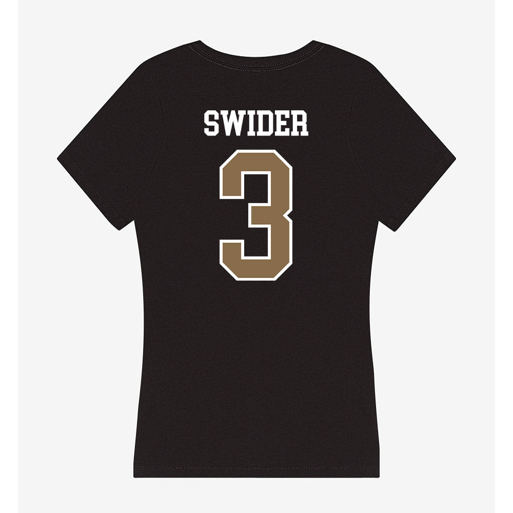 Wofford - NCAA Women's Basketball : Courtney Swider - Women's V-Neck T-Shirt-1