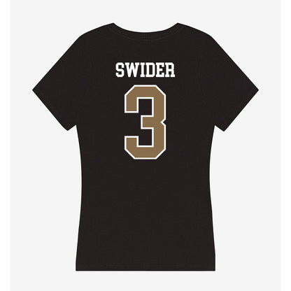 Wofford - NCAA Women's Basketball : Courtney Swider - Women's V-Neck T-Shirt-1