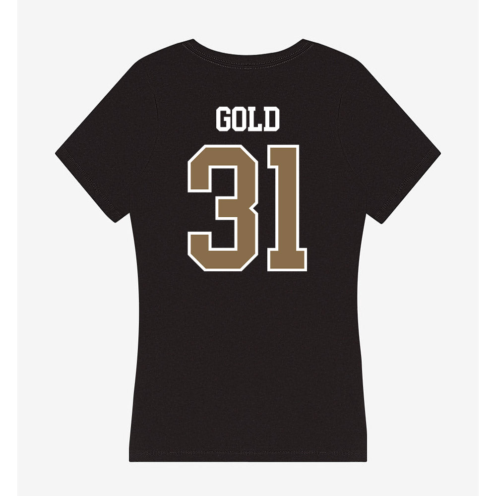 Wofford - NCAA Baseball : Brady Gold - Women's V-Neck T-Shirt-1