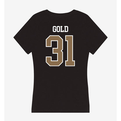 Wofford - NCAA Baseball : Brady Gold - Women's V-Neck T-Shirt-1