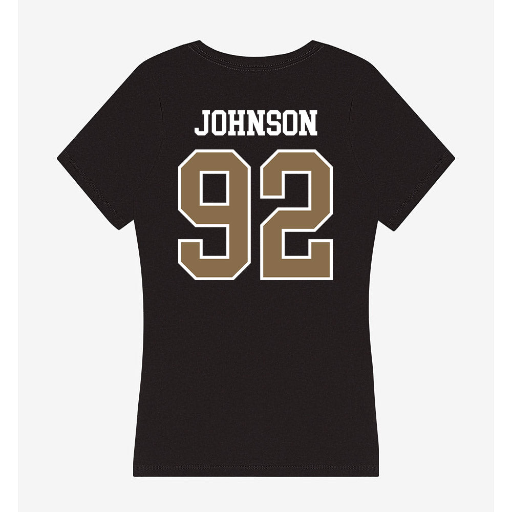 Wofford - NCAA Football : Jordan Johnson - Women's V-Neck T-Shirt-1