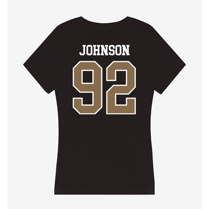 Wofford - NCAA Football : Jordan Johnson - Women's V-Neck T-Shirt-1