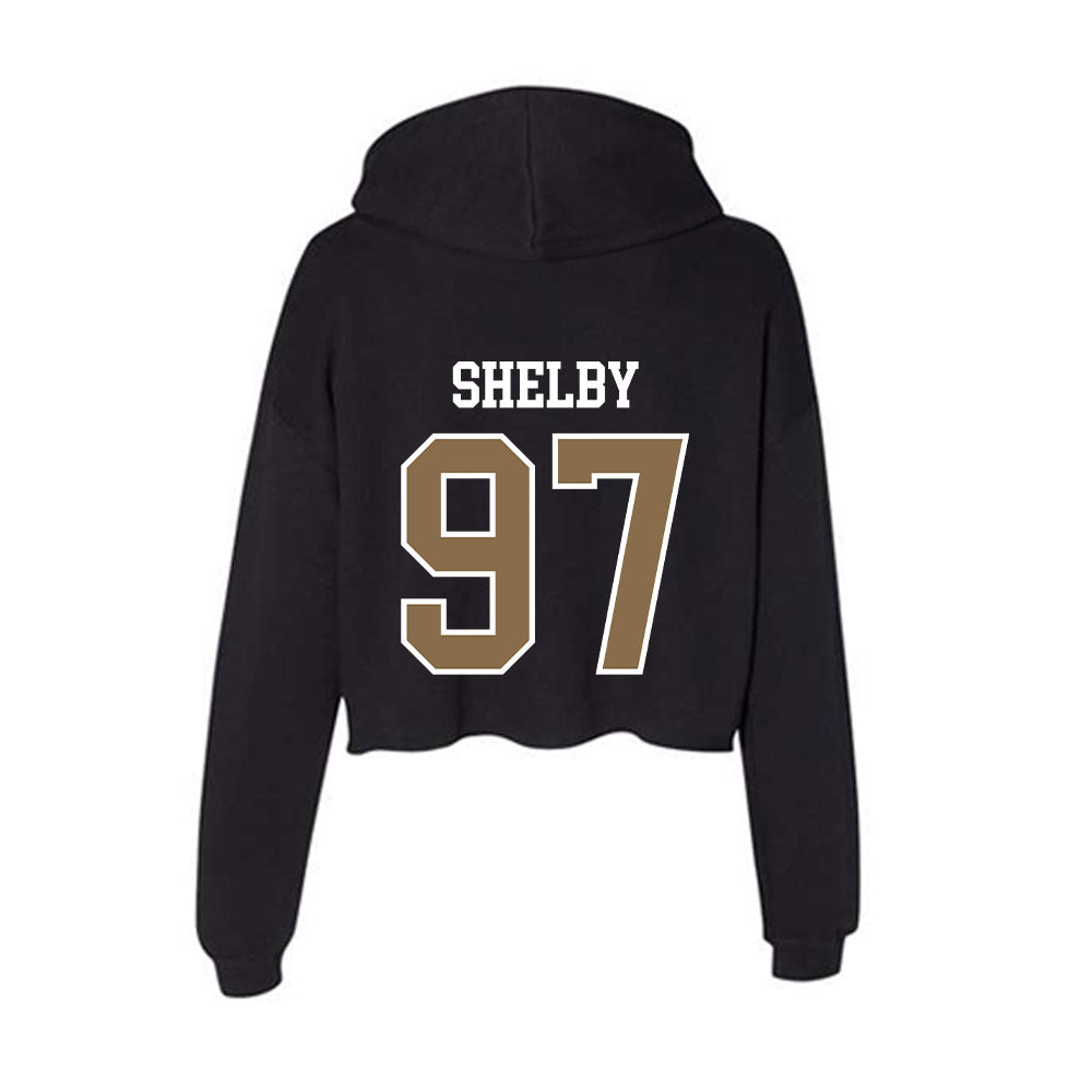 Wofford - NCAA Football : Jeremiah Shelby - Women's Crop Fleece Hoodie-1