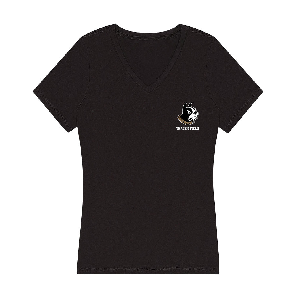 Wofford - NCAA Men's Track & Field : Mitchell Plaisance - Women's V-Neck T-Shirt-0