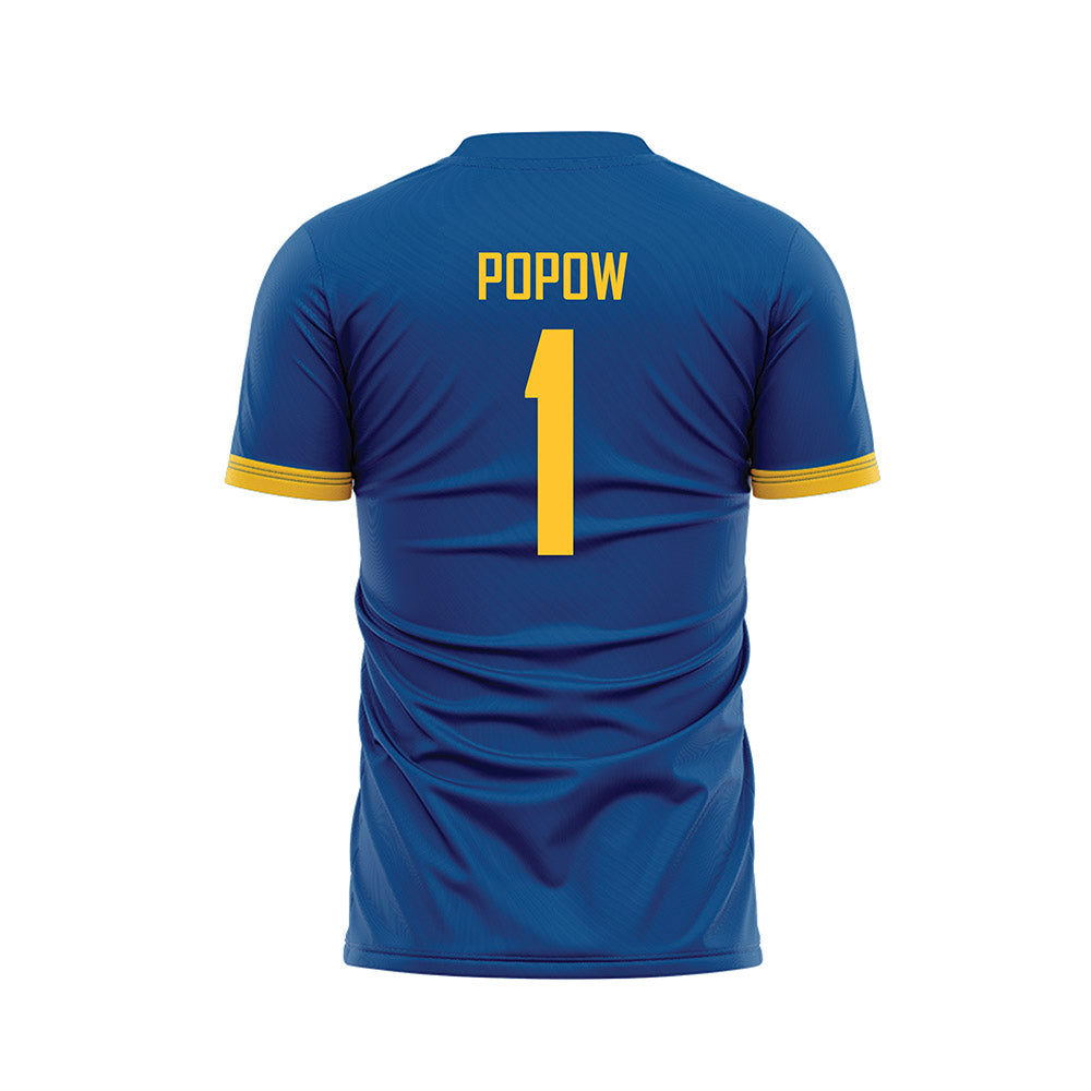 UMKC - NCAA Men's Soccer : Marc Popow - Blue Soccer Jersey-1
