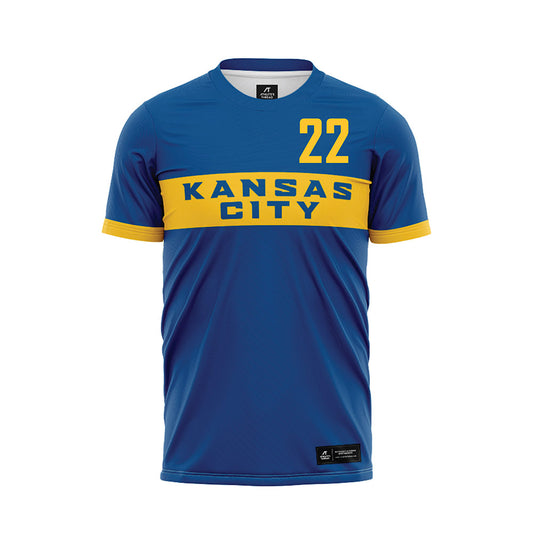 UMKC - NCAA Men's Soccer : Wesley Cribb - Blue Soccer Jersey-0