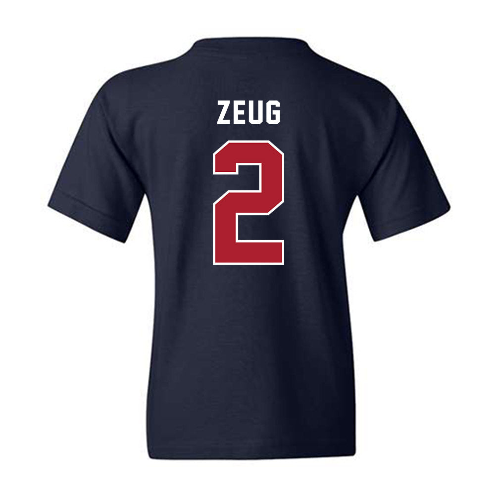 American - NCAA Women's Soccer : Julia Zeug - Youth T-Shirt-1