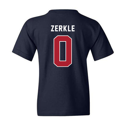 American - NCAA Women's Soccer : Addison Zerkle - Youth T-Shirt-1