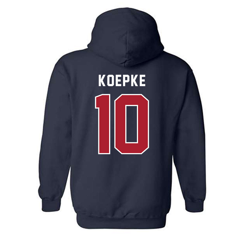 American - NCAA Women's Basketball : Grace Koepke - Hooded Sweatshirt-1