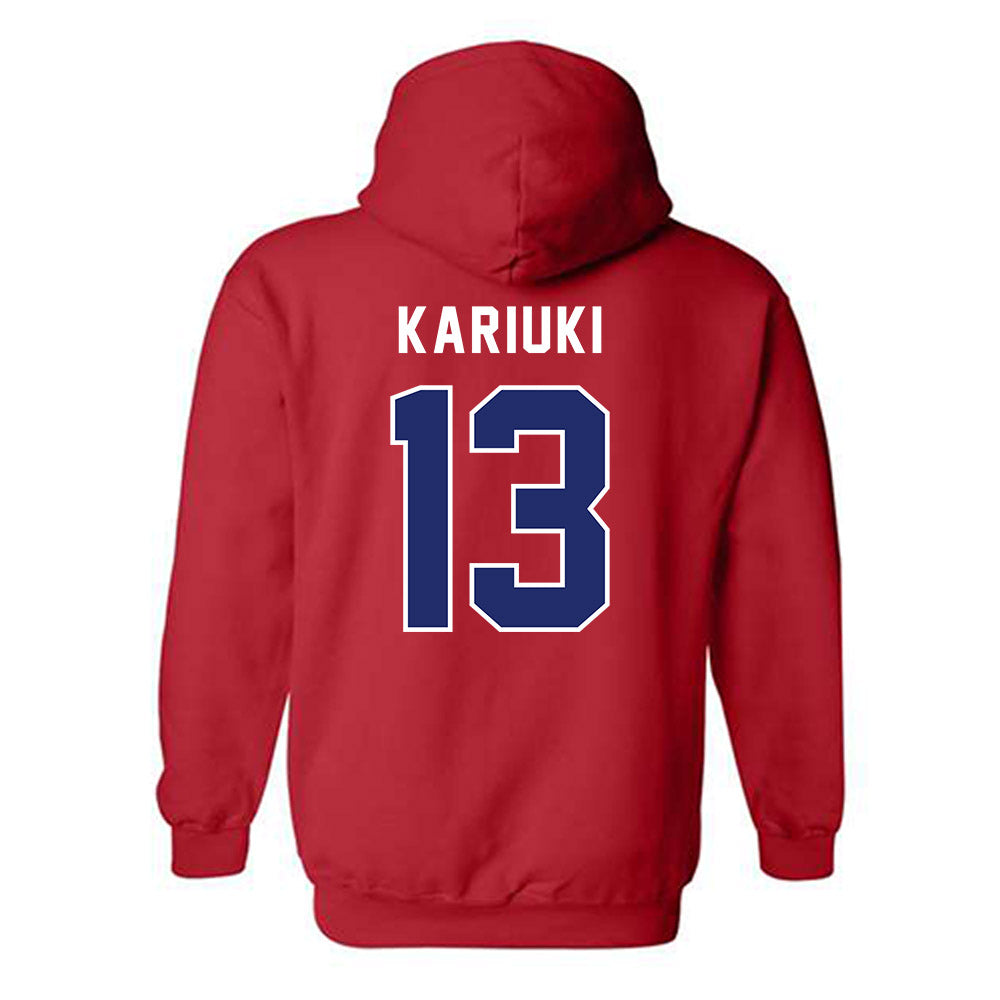 American - NCAA Women's Soccer : Vicky Kariuki - Classic Shersey Hooded Sweatshirt-1