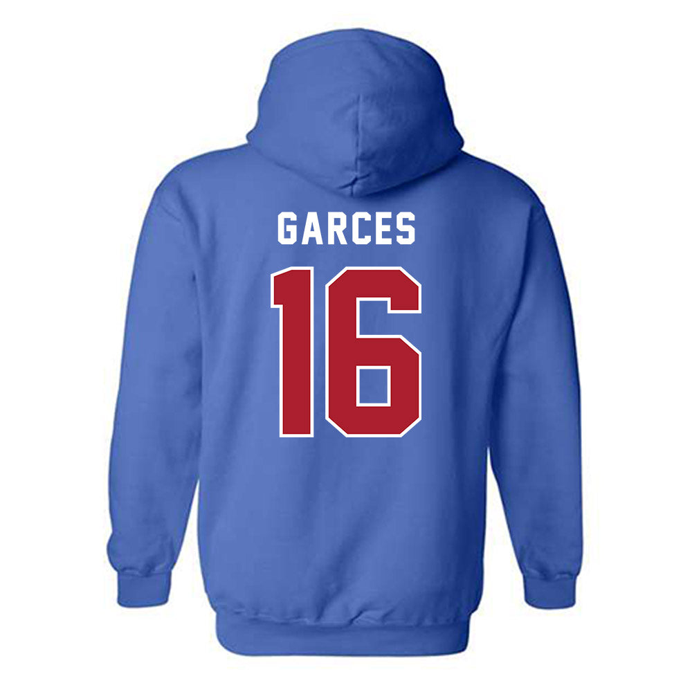 American - NCAA Men's Soccer : Sebastian Garces - Hooded Sweatshirt-1