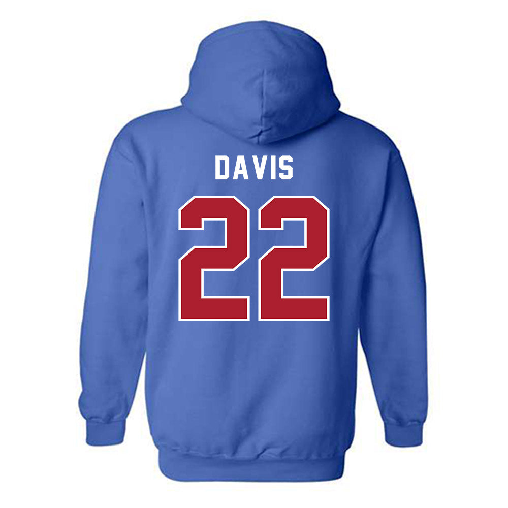 American - NCAA Men's Soccer : Toshi Davis - Hooded Sweatshirt-1