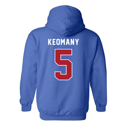 American - NCAA Men's Soccer : Kobe Keomany - Hooded Sweatshirt-1