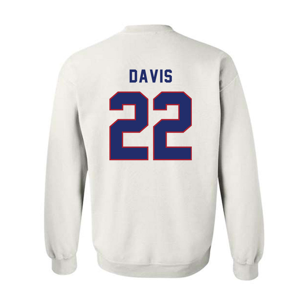 American - NCAA Men's Soccer : Toshi Davis - Crewneck Sweatshirt-1
